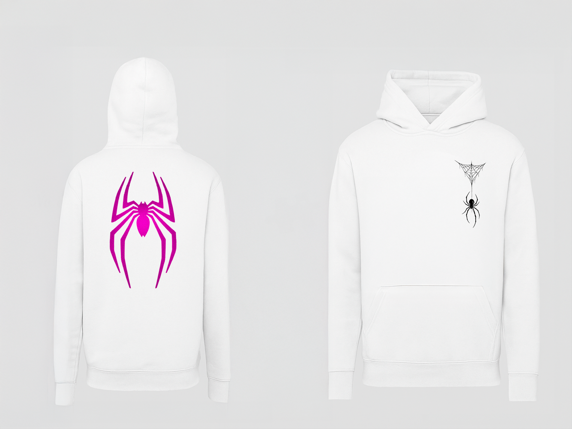 Hoddie SPIDER - BLANCA