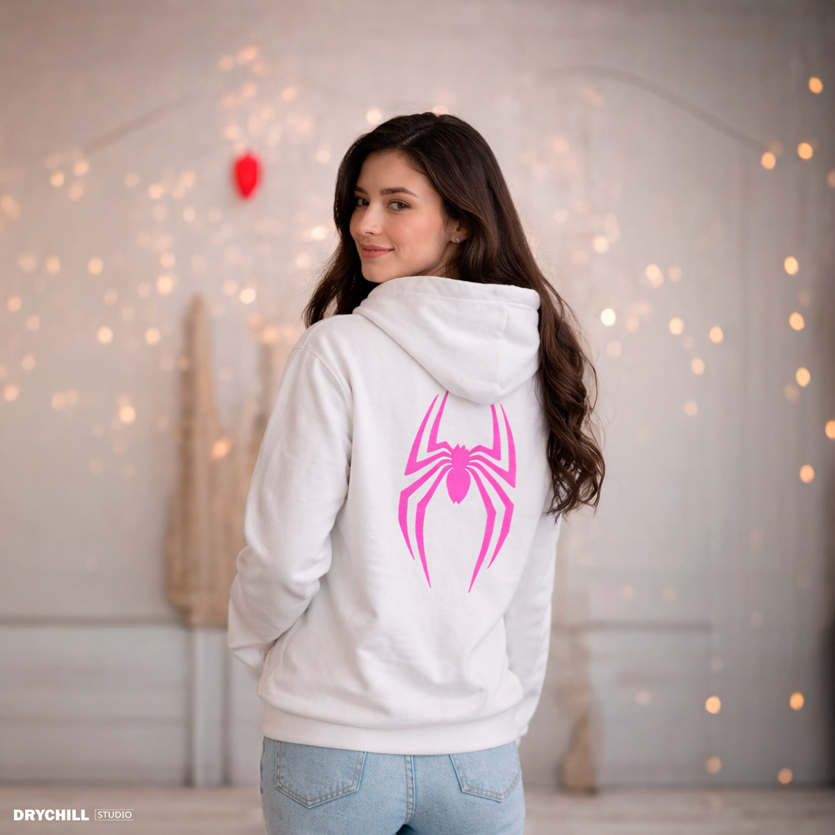 Hoddie SPIDER - BLANCA