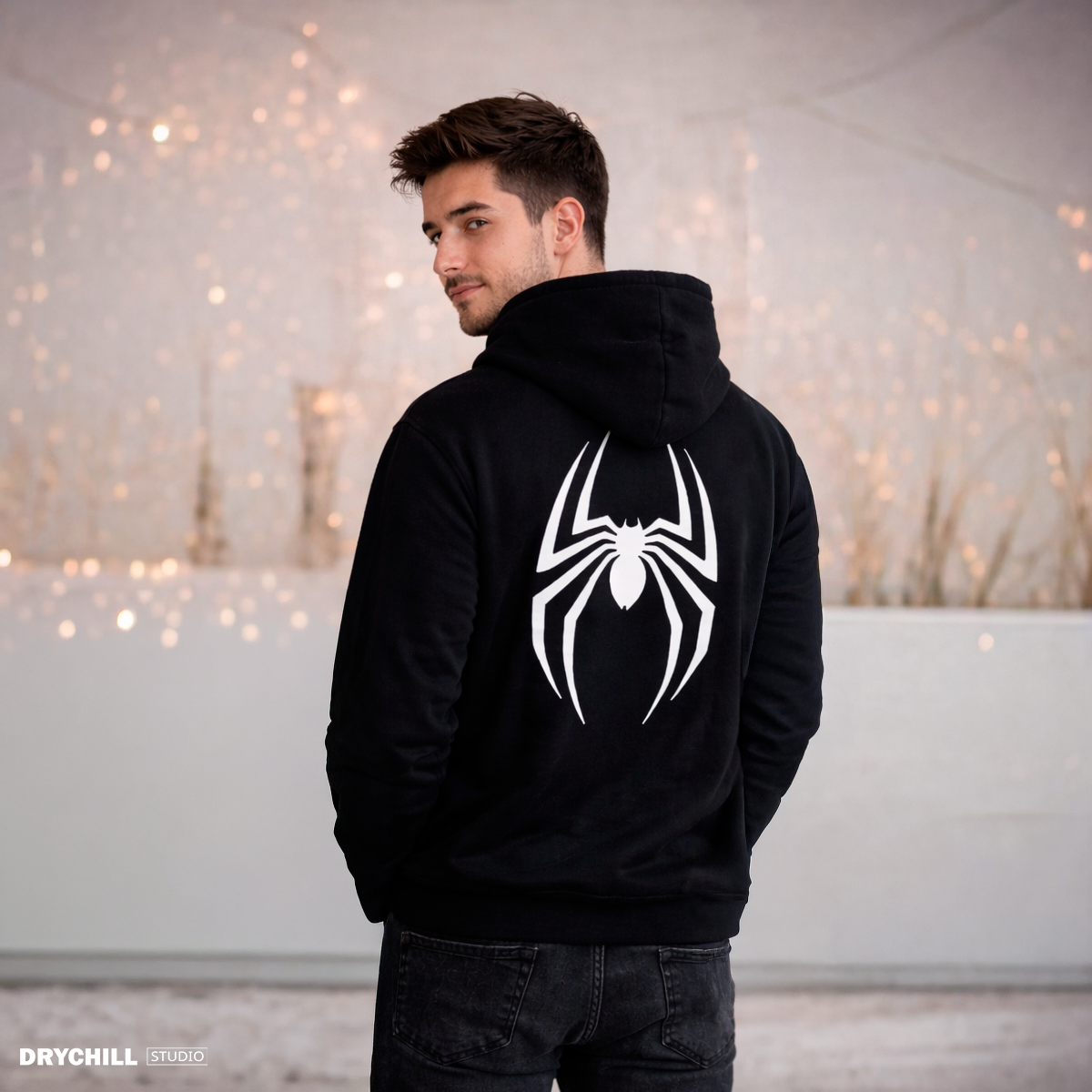 Hoddie SPIDER - NEGRA